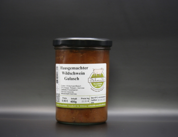 Wildschweingulasch im Glas 400g
